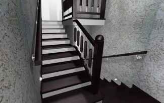3D визуализация бетонной лестницы